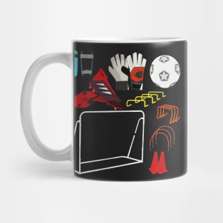 Soccer Accessories Stickers Mug